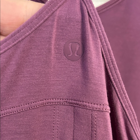 LULULEMON Women's Modal-Silk Yoga Tank Top Tie Back Athletic Velvet Dust Size 8 - Picture 7 of 8